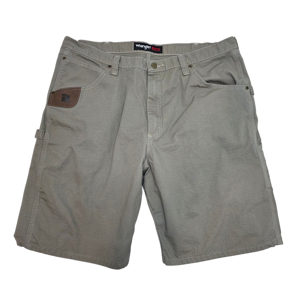 Wrangler Riggs Workwear Mens 40 Ripstop Cargo Shorts Bark Khaki 3W320DK